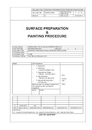 Pdf Document Title Surface Preparation Painting Procedure