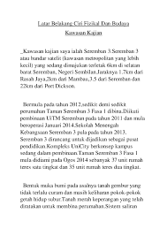 Latar belakang ciri fizikal dan budaya kawasan kajian. Doc Latar Belakang Ciri Fizikal Dan Budaya Nabil Irfan Academia Edu