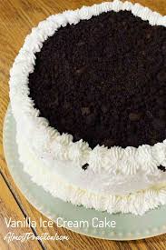 Easy Vanilla Ice Cream Cake Recipe Recipe Ice Cream Cake Ice Cream Cake Recipe Cake