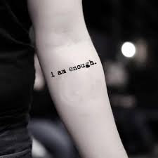 Check spelling or type a new query. Amazon Com I Am Enough Quote Temporary Fake Tattoo Sticker Set Of 2 Www Ohmytat Com Beauty Personal Care