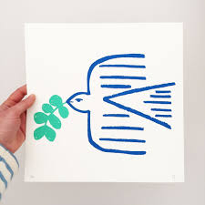 Hey Sosi Dove Silkscreen Print Silk Screen Printing Peace And Love Things To Sell