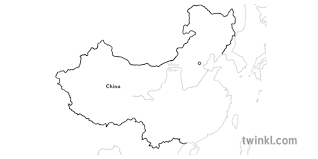 View larger map of the great wall. Great Wall Of China Map Black And White Illustration Twinkl