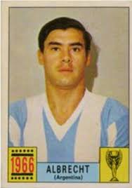 Rafael Albrecht of Argentina. 1966 World Cup Finals card.