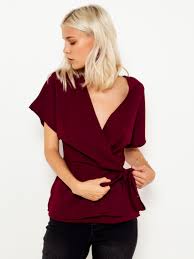 Camaieu Women S Blouse Wine Red Women S T Shirts Tops Differenta Com