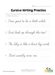 Writing is a very important thing to teach your students about. Cursive Writing Practice Worksheet 1 All Kids Network