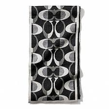 Check spelling or type a new query. Coach F83834 Tonal Dream C Knit Scarf Black Silver Coach Accessories