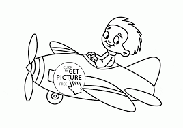 Small Airplane With Pilot Coloring Page For Kids Transportation Coloring Pages Printables Free Coloring Pages For Kids Airplane Coloring Pages Small Airplanes