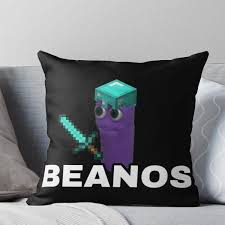 Beanos Throw Pillow By Creamypods In 2020 Throw Pillows Designer Throw Pillows Pillow Drawing