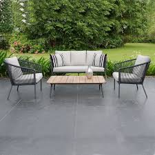 Reims 5 Seater Garden Sofa Set Grey Grey Lifestyle La Redoute In 2020 Garden Sofa Set Garden Furniture Sets Sofa Set