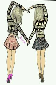 Best friends forever is a phrase that describes a close friendship. Pin By Mai Gonzales On Art Photos Best Friend Drawings Drawings Of Friends Kawaii Girl Drawings