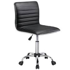 Des formes, des styles, des matières originaux pour toutes les pièces de. Yaheetech Chaise De Bureau A Dossier Bas Fauteuil De Travail A Roulettes Chaise Pour Ordinateur Assise Reglable Sans Accoudoir Max 120 Kg 48 5 X 48 5 X 78 5 93 Cm Noir