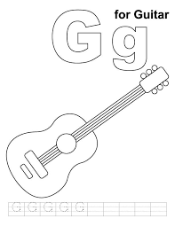 Guitar coloring page from music & musical instruments category. Guitar Coloring Page Coloring Home