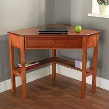 Maximises use of corner space. Cherry Wood Corner Computer Desk This Laptop Desk Is Perfect For Small Computers And Space Saving