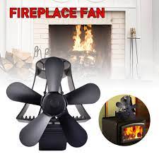 Log fireplace voda vdsf624b 4 blade heat powered stove fan log burner fireplace fan. Fireplace Stove Accessories Durable Eco Friendly Heat Powered Stove Fan 5 Blades Log Wood Burner Accessories Home Furniture Diy