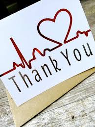 Nurse Thank You Card Healthcare Note Card Metallic Thank Etsy Thank You Note Cards Thank You Nurse Gifts Thank You Cards