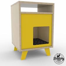 Boxy Bedside 40 Cat Bed Nightstand Cat Cave Pet Furniture Etsy Bed Furniture Pet Furniture Furniture