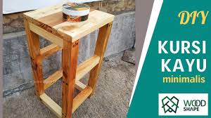 Kursi cafe kayu jati merupakan perabot yang wajib ada di setiap interior cafe industrial , model ukuran kursi cafe jati minimalis ini menggunakan ukuran standar yaitu tinggi dudukan mencapai 45cm sehingga saat kc 022. Membuat Kursi Kayu Minimalis Dari Kayu Bekas Palet Youtube