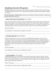 Will explain that point of view is the perspective from which a story is told to the reader. Point Of View Worksheet Narration Children S Literature