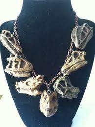 Dinosaur Skull Necklace Plastic For Men Or Women T Rex Dino Prehistoric Skull Necklace Necklace Dinosaur Jewelry