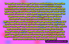 Escribir lo que mejor te parezca. Cartas De Feliz Cumpleanos Para Mi Novia Las Originales