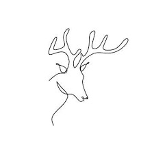 Continuous Line Drawing Of A Deer Head Line Icon Sketch Png And Vector With Transparent Background For Free Download Animal Line Drawings Simple Line Drawings Line Art Drawings