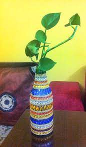 Money Plant Bottle Decorations Bottle Crafts Bottles Decoration Wine Bottle Crafts