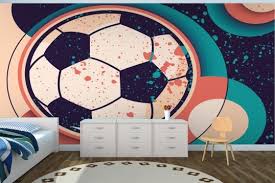 Paint Effect Wallpaper Football Mural Muralswallpaper Paint Effects Mural Wall Murals