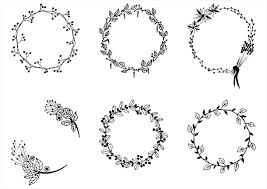 Black And White Wreath Graphic Floral Wreath Svg Pdf Png Instant Download Hand Drawn Wreath Clipart Vector Clipart Free Commercial Use Wreath Clip Art Wreath Drawing Free Clip Art