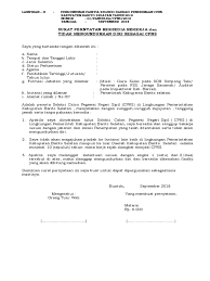 Lampiran iii surat pernyataan yang bertanda tangan di bawah ini: Contoh Surat Pernyataan Tidak Mengundurkan Diri Cpns 2018
