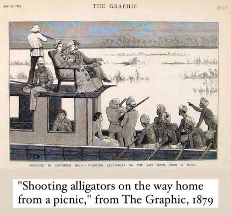 An Elephant taking care of children' Illustrated London News 1863 Excerpt from the source: 'The sketch was taken at a halting-ground on the high road to Benares, where a party of mahouts,