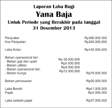 Gambar laporan laba rugi single step bisa anda lihat pada contoh laporan laba rugi di bagian bawah. Contoh Soal Laporan Laba Rugi