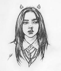Oops I Drew Billie Again Billieeilish Billieeilishfanart Fanart Art Drawing Sketch Art Drawings Art Drawings Sketches Cool Art Drawings