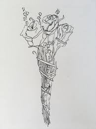 Sketch I Did Of A Smudge Stick Art Drawing Witchy Flowers Stick Drawings Pyrography Patterns Witch Art