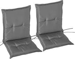 Il nostro assortimento comprende cuscini per moltissimi tipi di sedute: Vivagarden Set 2 Pezzi Cuscino Per Sedia Da Giardino Con Schienale Alto In Poliestere Grigio Scuro 100 X 48cm 5158