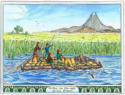 Bilbo On The Raft Of The Elves Tolkien Artwork Tolkien Illustration Tolkien Art