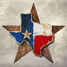Texas Dimensional Metal Wall Art 24 Inches By 24 Inches Texas Wall Art Texas Artwork Art