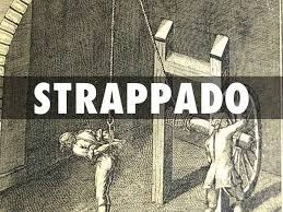 Martyrdom of saint lawrence vintage engraving from 1807 of showing the martyrdom of saint lawrence of rome. Medieval Torture Devices Strappado