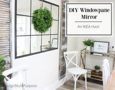 Diy Windowpane Mirror Using Ikea Lots Mirror Packs And Black Chalk Paint Ikeahack Dining Room Design Ikea Living Room Home