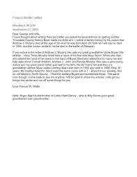 Francis Waller Letter