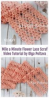 The project that combines texture and color with little effort. Lace Flower Scarf Free Crochet Pattern Video Diy Magazine