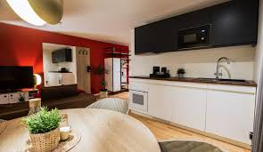 A kitchen is a room or part of a room used for cooking and food preparation in a dwelling or in a commercial establishment. Aeronaut Pearl 1 Safer Than Home Short Stay Serviced Apartments Long Stay Furnished Temporary Apartments Yachting