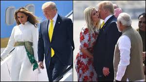 First lady melania trump is the wife of donald trump, the 45th president of the united states. Namastey Trump Us First Lady Melania Adds Indian Twist To Her Look Ivanka Mesmerises In A Classy Attire