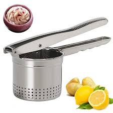 Wramcrystal Stainless Steel Potato Ricer And Masher Premium Manual Mashed Fruit Masher Lemon Squeezer Manual Citrus Pre Potato Ricer Ricers Lemon Squeezer