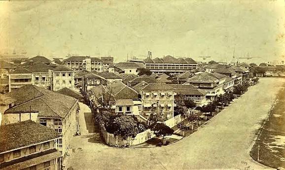 Rampart Row & Forbes Street British Era Bombay, 1880 Photo An old 1880 photo of Rampart Row and Forbes Street during British era Bombay (Mumbai). Looking at the beautiful image of the