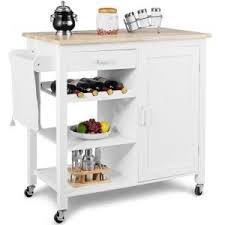 Check spelling or type a new query. Costway White Kitchen Cart With Natural Wood Top And Wine Rack Kc50279wh The Home Depot White Kitchen Cart Kitchen Island Cabinets Kitchen Island Trolley