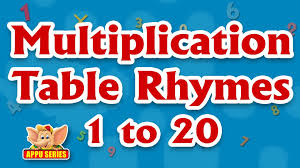 Multiplication Table Rhymes 1 To 20 In Ultra Hd 4k Multiplication Table Rhymes Multiplication