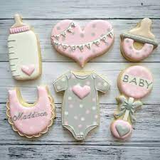 Image Result For Images Of Baby Girl Pink On Pinterest Baby Girl Cookies Baby Shower Cookies Baby Cookies