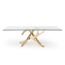 The contrasting white lacquer top and brushed gold base give this table the uniquely stylish look you want. Furniture Line Dining Tables Italia Legend Dining Table Glass Gold Rectangle From Furniture Land Mattresses