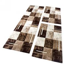 Preise vergleichen und bequem online bestellen! Bettumrandung Teppich Marmor Optik Karo Braun Beige Creme Lauferset 3 Tlg Kaufen Bei Diva Teppich Center
