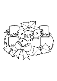 Kostenlose Malvorlage Weihnachten Adventskranz Zum Ausmalen Zum Ausmalen